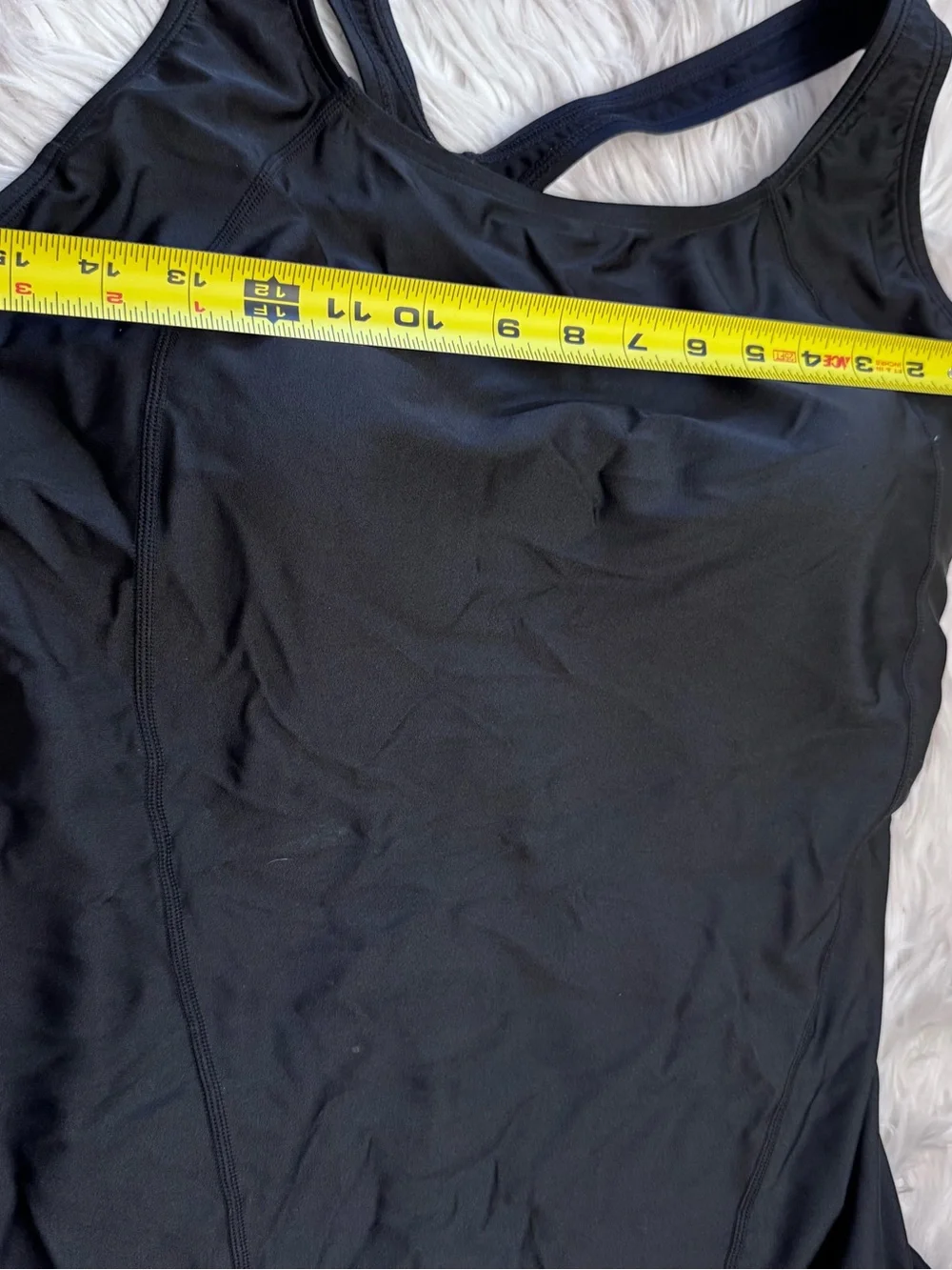 Speedo Plus Size 18 Solid One Piece Swimsuit Black Slimming Modest